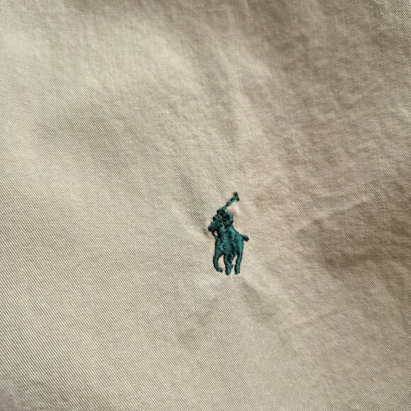 Polo Ralph Lauren Cotton Button Up Green Horse Logo Made in Canada XL - Picture 2 of 11